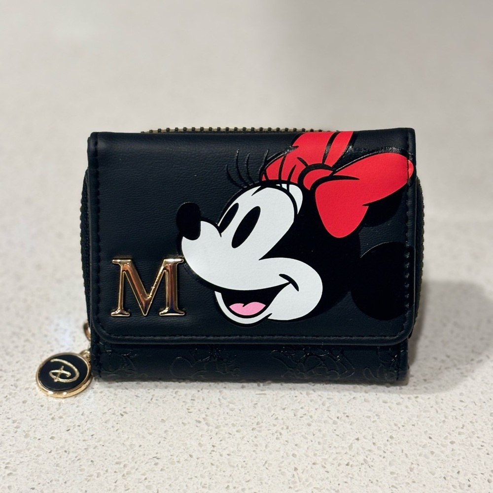 Disney Minnie Mouse Embossed Wallet - Initial M